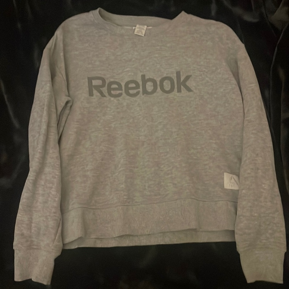 Light Grey Reebok Brand Pullover Crew Neck. Lightly worn.
